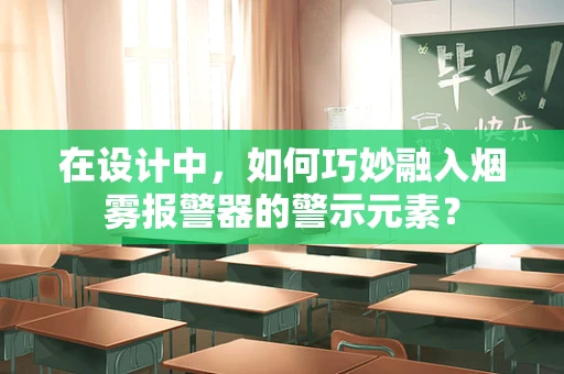在設計中，如何巧妙融入煙霧報警器的警示元素？